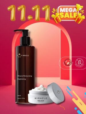 MIRACLE MOISTURIZING BRIGHTENING LOTION 28DAYS + MIRACLE BODY SCRUB